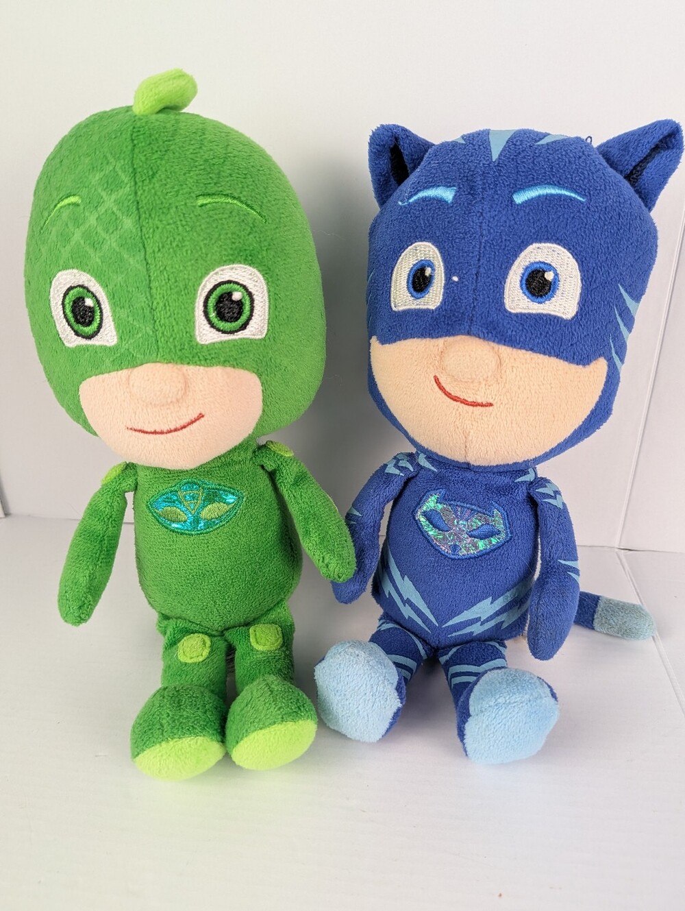 PJ Masks Bean Plush 9" Gekko & Catboy Good Condition